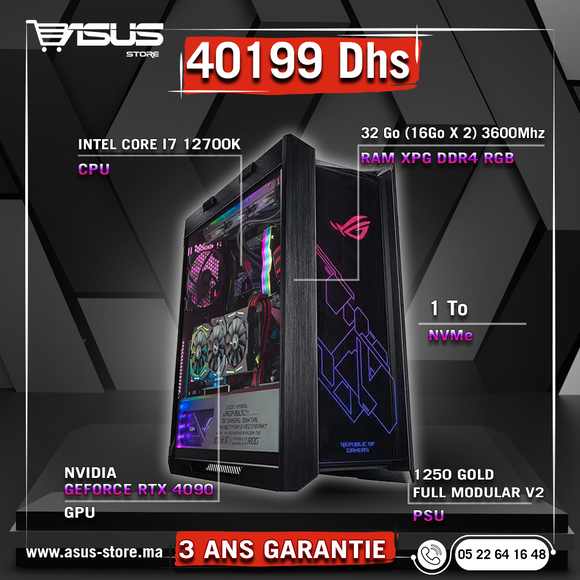 WORKSTATION GAMER INTEL CORE I7-12700K-RTX 4090