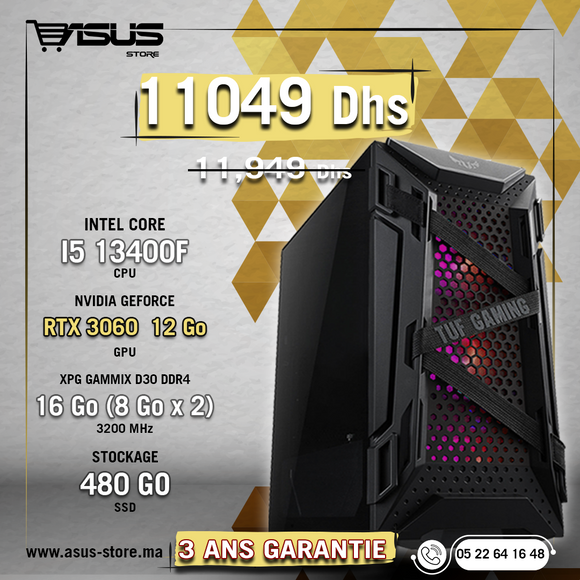 PC GAMER INTEL CORE i5 13400F-RTX 3060 – Asus Store Maroc - Setup Gamer &  Composant