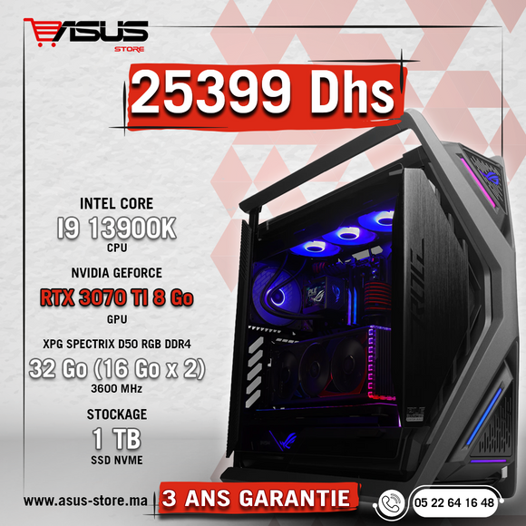 PC GAMER INTEL CORE I9-13900K-RTX 3070Ti – Asus Store Maroc