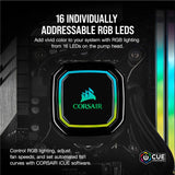 Corsair Refroidisseur Liquide CPU H60i RGB Ref: CW-9060049-WW Noir