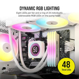 Corsair Refroidisseur Liquide iCue H150i Ref: CW-9060077-WW Blanc