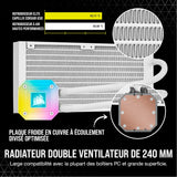 Corsair Refroidisseur Liquide CPU H100i ELT CAP Ref: CW-9060050-WW Blanc