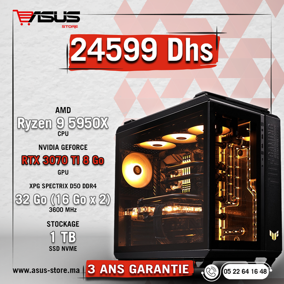 PC GAMER AMD RYZEN 7 5800X-RTX 4070Ti – Asus Store Maroc - Setup Gamer &  Composant