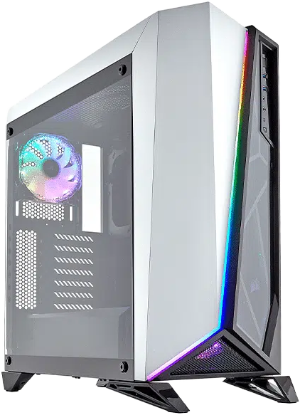 Boitier PC Gamer Blanc RGB Vide Moyen ATX