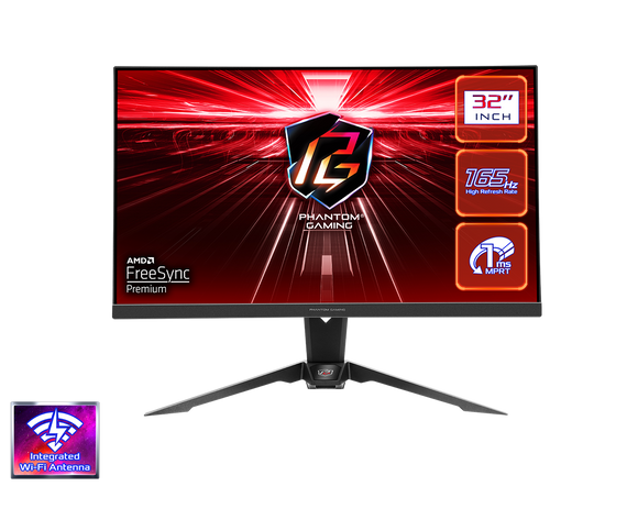 ASRock PHANTOM GAMING PG32QF2B 32″ VA PLAT 165Hz 2K