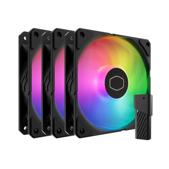 Cooler Master SickleFlow Edge 120 ARGB 3-Pack Fan Kit (Black)