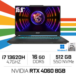 MSI CYBORG 15 A13VF-1474MA i7 13620H/16GB DDR5/512GB/RTX4060 8GB/15.6" 144Hz W11