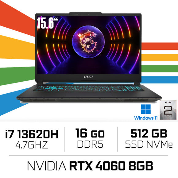 MSI CYBORG 15 A13VF-1474MA i7 13620H/16GB DDR5/512GB/RTX4060 8GB/15.6