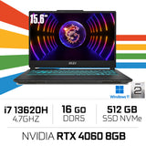 MSI CYBORG 15 A13VF-1474MA i7 13620H/16GB DDR5/512GB/RTX4060 8GB/15.6" 144Hz W11