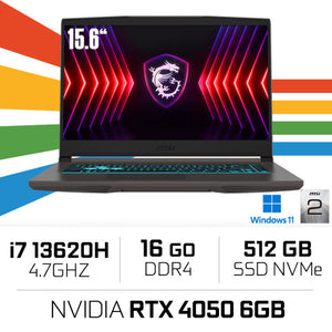 MSI THIN B13VE-2474MA i7 13620H/16GB DDR4/512GB/RTX4050 6GB 15.6" 144Hz W11
