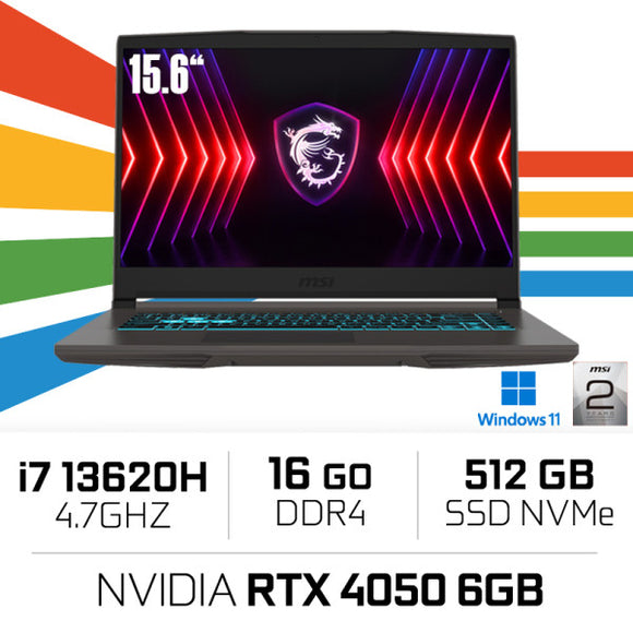 MSI THIN B13VE-2474MA i7 13620H/16GB DDR4/512GB/RTX4050 6GB 15.6