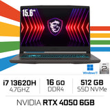 MSI THIN B13VE-2474MA i7 13620H/16GB DDR4/512GB/RTX4050 6GB 15.6" 144Hz W11