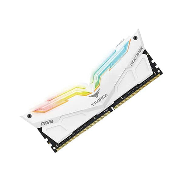 RAM T-FORCE NIGHT HAWK RGB WHITE – 16GB DDR4 3600MHz