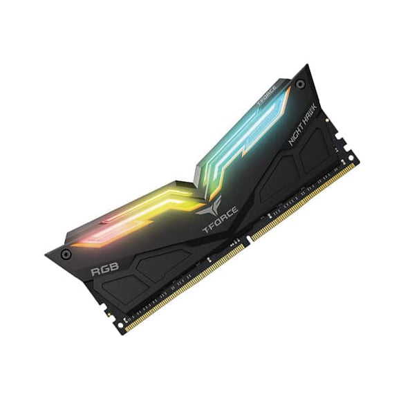 RAM T-FORCE NIGHT HAWK RGB BLACK – 32GB ( 16GBX2 ) DDR4 3600MHz