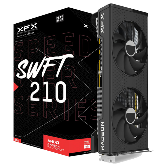 XFX AMD Radeon RX 7600 XT Speedster SWFT 210 16GB GDDR6