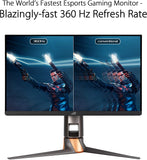 ASUS ROG PG259QN 360Hz - Ecran PC gaming eSport 24,5"Dalle Fast Display Port, HDMI et 2x USB 3.0 - Nvidia G-Sync