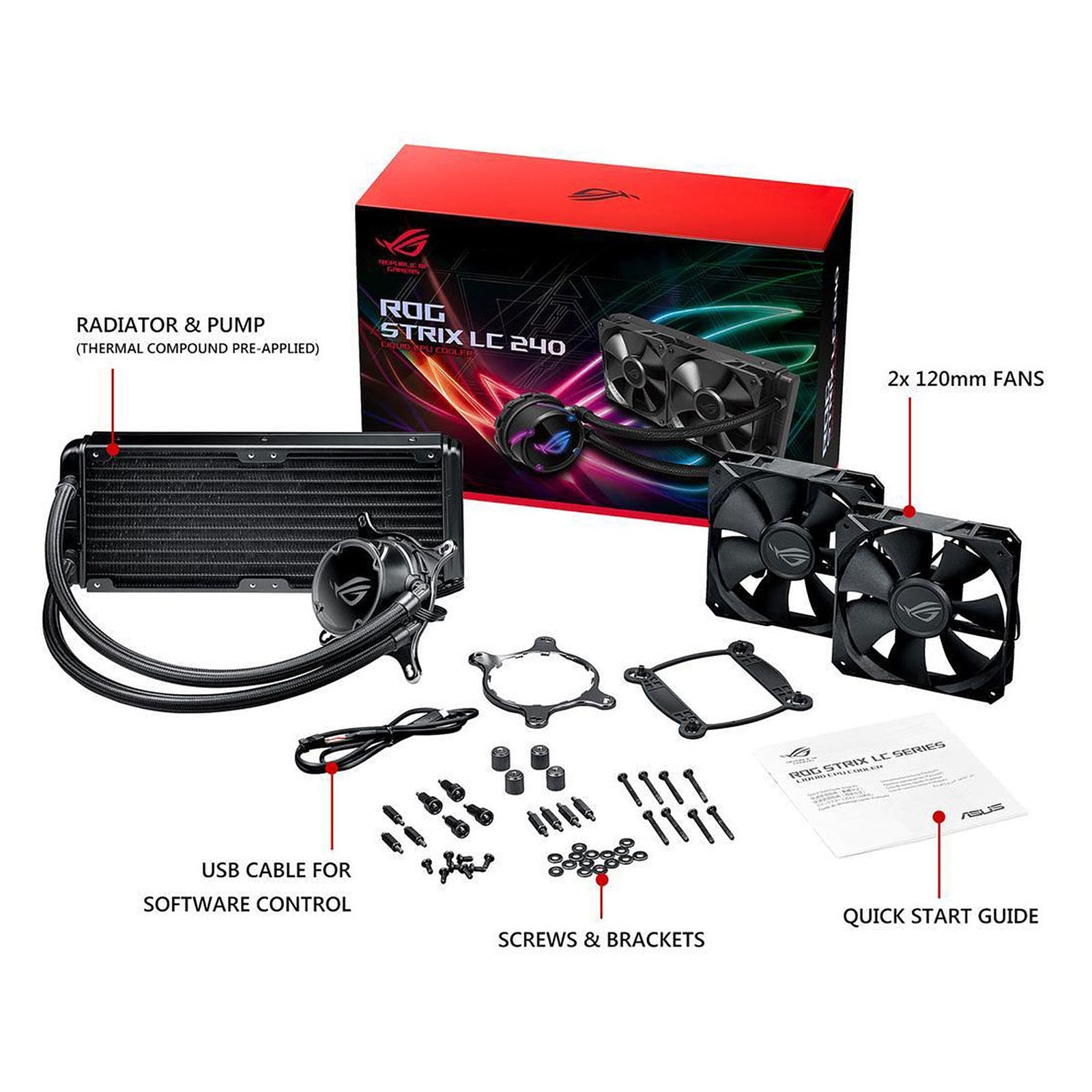 ASUS ROG Strix LC240 RGB Refroidissement ASUS Maroc