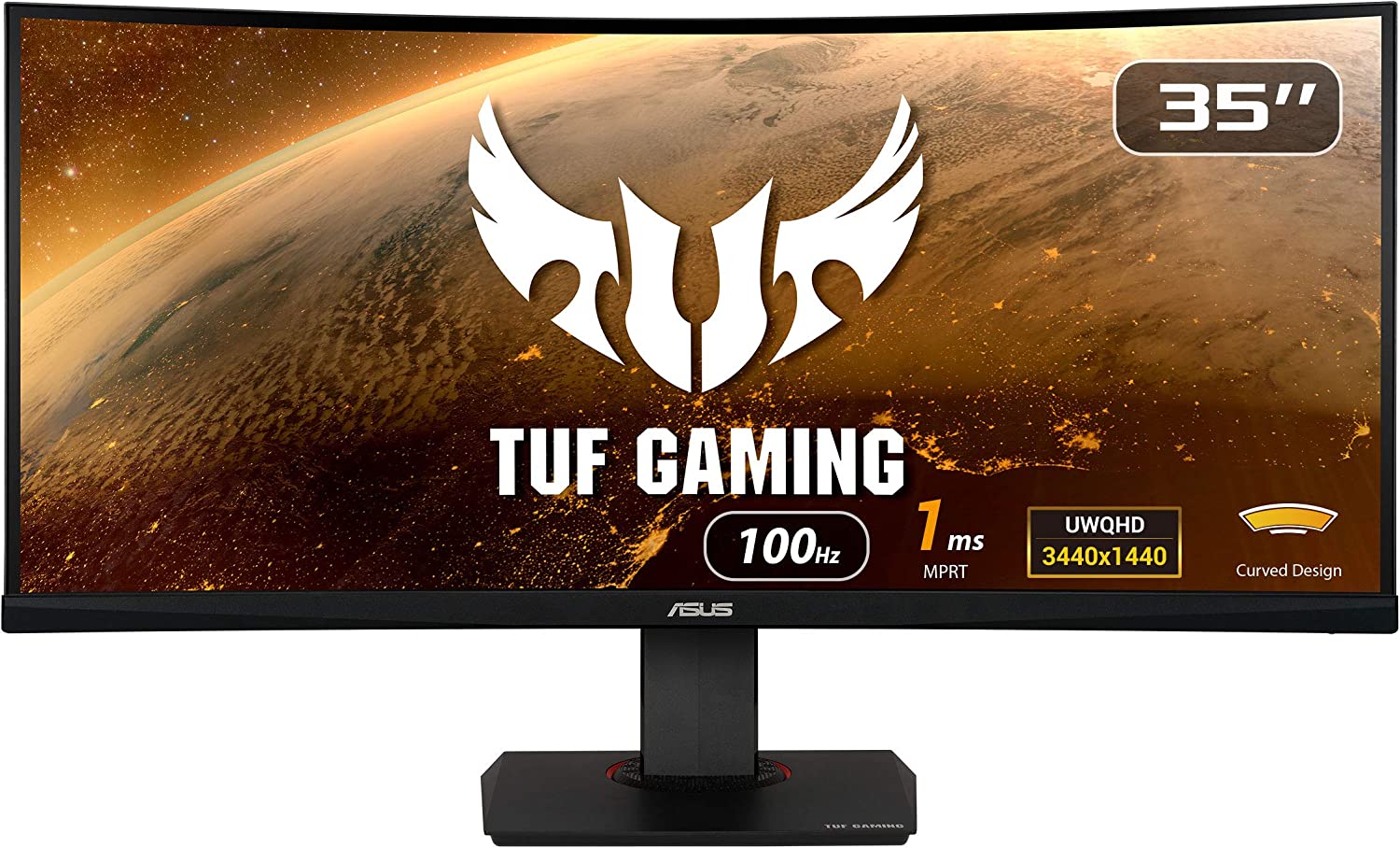 ASUS TUF Gaming VG35VQ - Ecran PC Gamer eSport 35 UWQHD - Dalle VA  incurvée 1800R - 16:9 - 100Hz - 1ms - 3440x1440 - 300cd/m² - Display Port &  2x